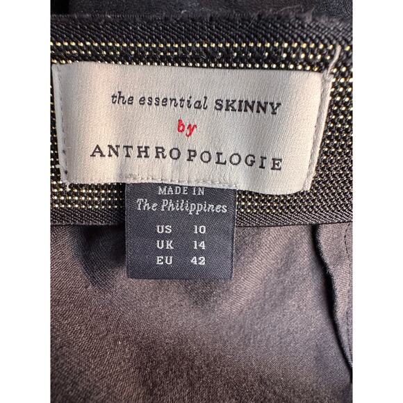 ANTHROPOLOGIE Women's 'the essential Skinny' Black Floral Patterned Pants - Picture 4 of 6